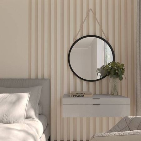 Grace Lustro Okrągłe na sznurze 60cm Czarny MI-GRA-BS-60