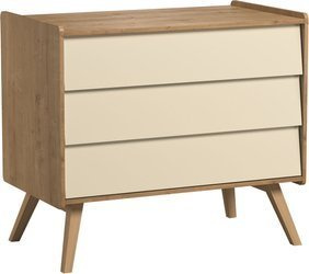 Komoda 3 szufl. dąb/żółty Vintage firmy Vox