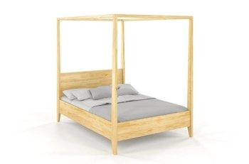 Łóżko drewniane sosnowe z baldachimem Visby CANOPY / 140x200 cm, kolor naturalny