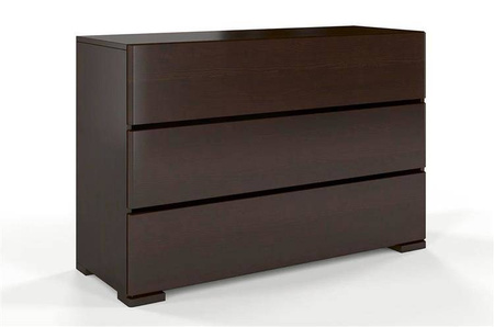 Drewniana komoda sosnowa Visby Sandemo 3S / kolor palisander