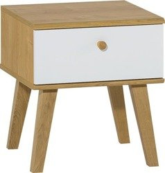 Stolik nocny Nature by VOX biały/dąb