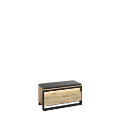 QUANT GARDEROBA QG-03 - kontener 92 z oświetleniem - dąb artisan/czarny
