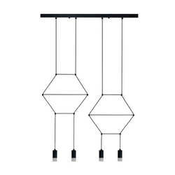 Lampa wisząca LINEA-4 LONG czarna 70 cm