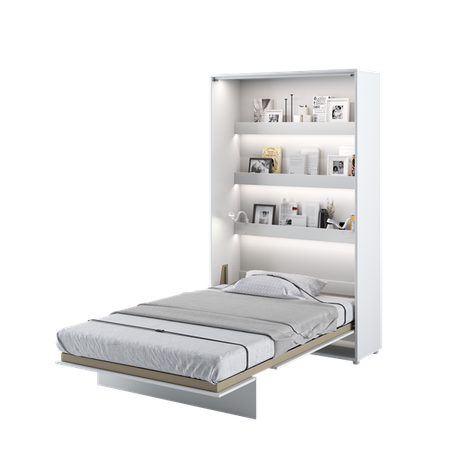 BED CONCEPT BC-02p - półkotapczan pionowy 120 - biały połysk