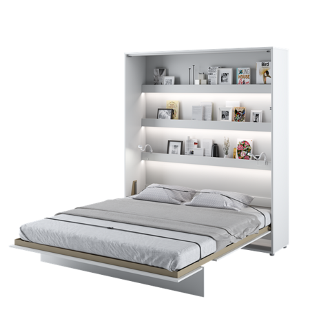 BED CONCEPT BC-13p - półkotapczan pionowy 180 - biały połysk