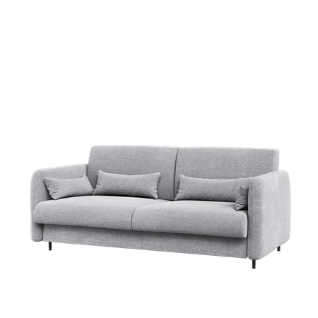 BED CONCEPT BC-18 - Sofa 140 do BC-01 - szary ART 82626 / front biały połysk