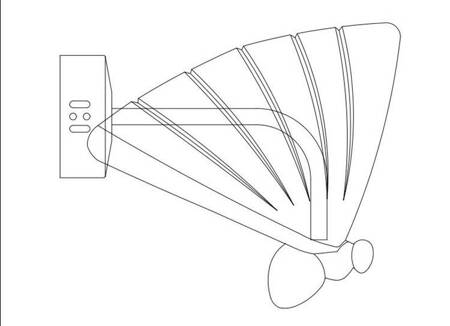 Lampa ścienna BEE LED złota 18 cm