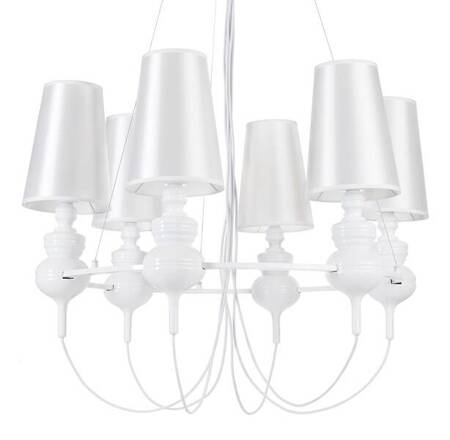 Lampa wisząca QUEEN-6 biała