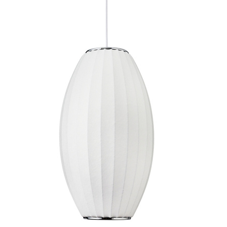 Lampa wisząca SILK BARREL biała 60 cm