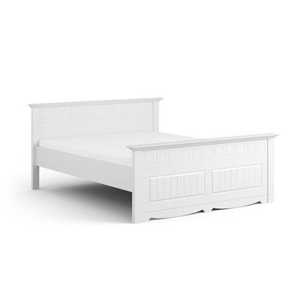 Łóżko białe z drewna Belluno Elegante (160cm)