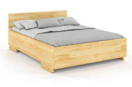 Łóżko drewniane sosnowe Visby Bergman High BC (skrzynia na pościel) / 180x200 cm, kolor naturalny