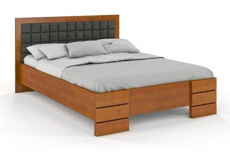 Tapicerowane łóżko drewniane - sosnowe  Visby GOTLAND High & Long