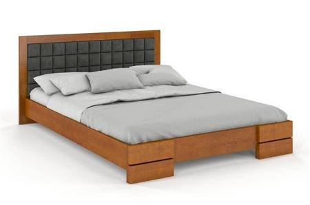Tapicerowane łóżko drewniane - sosnowe Visby GOTLAND Long (Długość + 20 cm)