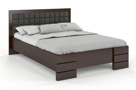 Tapicerowane łóżko drewnien - bukowe Visby GOTLAND High